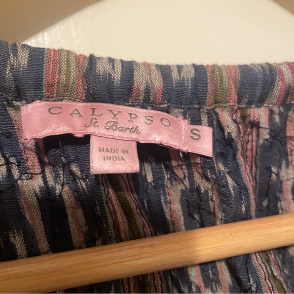 Calypso St. Barth Blue and Brown Patterned Jumpsuit - Picture 2 of 3